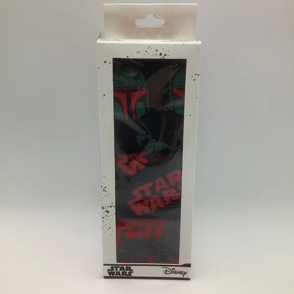 Star Wars Boba Fett 3 Pair Crew Socks Disney Shoe Size‎ 6-12 New